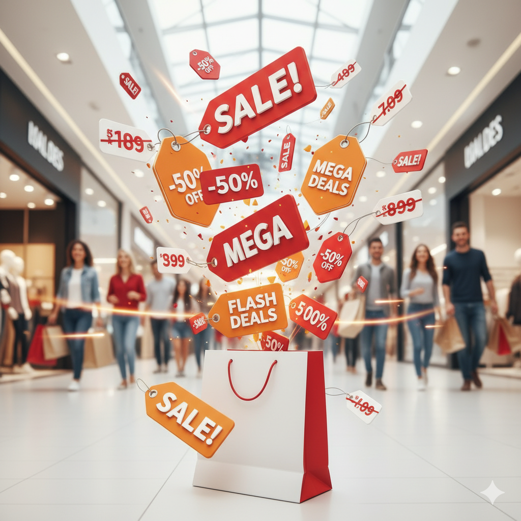 Sales und Angebote Illustration